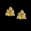 Brincos de Flor de Metal Exagerados Novos Transfronteiriços, Elegantes, Versáteis, Brincos de Nicho de Luxo, Brincos Europeus e Americanos