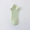 Meias Cano Baixo Finas Femininas para Primavera/Verão, Cor Sólida, Malha Respirável, Absorventes de Suor, Calcanhar Antiderrapante, Casuais, Confortáveis, Versáteis, Meias de Algodão