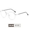 Lentes para computadora anti luz azul protección ocular antirradiación espejo plano sin graduación para hombres y mujeres miopía montura de metal 1905
