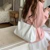 Bolso Tote Grande de Capacidad Rosa para Estudiante, Clase, Casual, para Desplazamiento, Bolso Grande, Nueva Textura, de un Solo Hombro, Bandolera para Mujer
