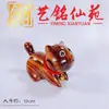 Linda Figura de Gato de Madera Tallada en Madera de Alcanfor, por Yi Ming Xian Yuan