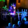 Novo Amazon Halloween Bruxa Bate Árvore Bruxa Adereços Decorativos Pátio Festa Árvore Escalando Fantasma Luz LED Enfeites Pendurados