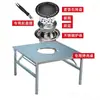 Mesa de Barbacoa para Puesto de Mercado Nocturno, Mesa de Barbacoa Plegable de Acero Inoxidable para Exteriores, Mesa para Hot Pot, Sartén para Tortitas de Papa Comercial y Doméstica
