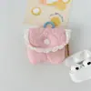 Nova Bolsa Quiltada para Fones de Ouvido Ins Adequada para Armazenamento de Headset Bluetooth Mini Fofo Capa Macia Proteção Anti-Queda para Fones de Ouvido