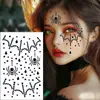 Diamante de sangre transfronterizo maquillaje de vampiro cara diamante Halloween pegatinas faciales accesorios pegatinas de maquillaje telaraña plasma sanguíneo sangre falsa