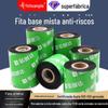 Em estoque resistente a riscos fita anti-atrito fita base mista 110 * 300 impressora transferência térmica fita preta vendas diretas
