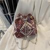 Bolsa Saco Estilo Étnico da Moda com Cordão e Corrente, Bolsa Transversal de Grande Capacidade para Compras e Dia a Dia, Bolsa da Moda Feminina 2026