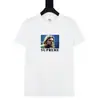 Camiseta de Manga Corta de Algodón Estilo Pareja Moda Callejera Americana Marca Graffiti Divertido Letras Clásicas Estampadas Versión Alta Transfronteriza