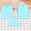 Juego de 3 raspadores triangulares dentados de plástico para tartas, utensilios de cocina para hornear, juego de cuchillos de corte.