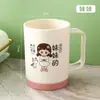 Juego Familiar Taza para Lavar Cara Dibujos Animados Creativos Familia Plástico Taza para Cepillarse los Dientes y Enjuagarse la Boca Engrosada Anti-Caída Taza Familiar para Cepillo de Dientes