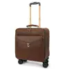 Maleta de viaje de negocios de 18 pulgadas de gran capacidad para equipaje de mano con ruedas universales silenciosas, cerradura de combinación, maleta de trolley vintage casual
