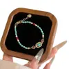 Pulsera elástica étnica de turquesa estilo Xiaohongshu, Nuevo estilo chino, Artesanía tradicional, Realza el cutis, Exquisita joyería de cuentas