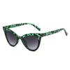 Estación Internacional Gafas de Sol para Mujer Europeas y Americanas Nuevas, Gafas de Sol Cat-Eye Retro Personalizadas de Moda, Gafas Planas Antiluz Azul a la Moda