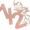 Venta caliente transfronteriza tarjeta de pastel de cumpleaños inserto mariposa digital brillo láser grabado decoración de pastel medio año