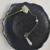 2026 Nuevo Estilo Xiu Jade Pinza para el Cabello con Patrón de Nube para Mujer con Borlas Largas, Accesorio para el Cabello Estilo Antiguo Hanfu, Pinza de Jade para Recogido Estilo Dinastía Song y Ming