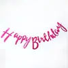 Decoração de Aniversário Dourado Brilhante Arte Latte Feliz Popular Festa Fundo Parede Bandeirola Puxar Estrela de Cinco Pontas Banner de Festa de Aniversário
