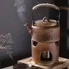Tetera Grande de Gres Vintage para Preparar Té, Tetera Sencilla para Hogar y Oficina con Taza de Té para Preparar Té