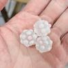 Bola de diamante incrustada con cuentas de cristal de pedrería, cuentas con agujero, cuentas espaciadoras, hechas a mano, material para colgante de pulsera de mano, accesorios de joyería DIY al por mayor