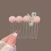 Peine para el Cabello con Lazo de Perlas Dulces Estilo Francés para Mujer 2026, Elegante Pasador Lateral para Peinados Recogidos