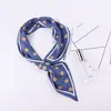 Pañuelo de lunares retro para mujer, multipropósito, doble cara, estampado, estrecho, largo, de seda, correa para bolso, accesorios de banderín