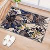Imitación Cachemira Color Tortuga Alfombra Absorbente para Pies de Baño Hojas Tropicales Alfombra para Puerta de Lavandería Pasillo Mancha Venta al por Mayor