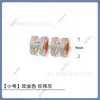 Pendientes con Letra H Versión Alta Aijia para Mujer Pendientes Ovalados Esmaltados Elegantes Proceso CNC Oro Rosa H Pendientes de Lujo Accesible