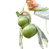 Botella de Calabaza de Imitación de Porcelana de Alto Valor, Moderna, Escénica, Cultural y Creativa, con Cuerda Portátil, Botella para Té con Leche, Botella de Vino de Imitación de Porcelana Retro