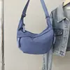Bolso tipo dumpling para mujer, bolso cruzado, bolsa de lona de gran capacidad, nuevo estilo 2026, bolso de hombro simple y versátil, bolso para estudiante y para ir al trabajo