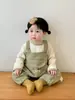 Conjunto de Bebé para Primavera y Otoño: Mono Súper Lindo y Top a Rayas, Ropa de Primavera para Bebé, Adorable Ropa para Salir, Nueva Ropa de Primavera