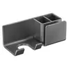 Estante de almacenamiento para secador de pelo, soporte para taladro de inodoro sin perforaciones, soporte para secador de pelo de pared para baño