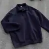 Sudadera para Hombre Amazon Otoño e Invierno Retro Americano Color Sólido Talla Grande Holgada Sudadera con Solapa Chaqueta para Hombre Chaqueta