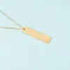 Collar con Colgante Largo de Acero Inoxidable Transfronterizo para Mujer Pareja Versátil Hecho a Mano DIY Cadena para Clavícula Accesorios de Joyería Geométricos