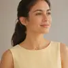 Estilo coreano ins minimalista única talão clavícula cadeia feminina all-match acessórios simples nicho design sentido Golden Bean colar de contas redondas