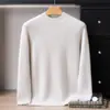 Suéter de Cachemira Grueso con Cuello Alto Medio para Hombre 2026, Suéter de Punto Casual de Negocios Otoño/Invierno, Manga Larga