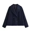 Abrigo corto de lana para mujer transfronterizo para mujeres petite, estilo europeo y americano, nueva colección de otoño e invierno, top versátil y elegante