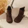 Botines para Niñas 2026 Nuevas Llegadas de Invierno Niños Retro Merade Botas Birkenstock Más Terciopelo Cálido Niña Pequeña Botas Martin