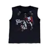 Transfronterizo Estilo Americano Y2K Verano Retro Calle Alta Abotonada Estampada Diseño Personalizado Harajuku Gótico Oscuro Camiseta sin Mangas