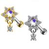 Getta Pendientes de Mariposa Transfronterizos Europeos y Americanos Pendientes de Tortuga con Forma de Corazón Cruzado Joyería para Perforación del Cuerpo Humano