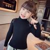 [en stock suéter básico para niña primavera todo-fósforo nuevo bebé niños cuello alto color sólido jersey top