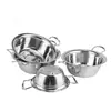 Colador de Arroz y Escurridor de Acero Inoxidable con Doble Asa, Tazón de Silicona para Lavar Arroz de Cocina, Cesta para Frutas y Verduras con Agujeros Pequeños para Lavar Verduras y Frutas