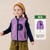 Colete de Lã Infantil Tong Bei Personalização Cores Contrastantes Quente Versátil Pode Pendurar Etiqueta Unissex Infantil Em Estoque Personalização em Lotes Pequenos