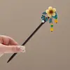 Pasador Imitación Ébano Estilo Antiguo para Mujer, Accesorios Modernos Han Dynasty Cheongsam, Pasador de Madera, Nuevo Pasador con Borla Chinoiserie Super Hada