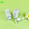 Botella cuadrada plana de loción de 100 ml botella de champú para hombre de 150 ml botella de limpiador facial de PET gel de ducha dividido en botellas
