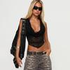 Yl25051Mho Top Sexy Transfronteiriço Sexy Renda Sexy Cor Pura Cintura Halter Bolso Gola Colete para Mulheres