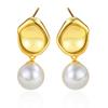 Pendientes Asimétricos de Plata S925 para Mujer, Pendientes de Diseño Geométrico de Nicho, Estilo de Lujo Accesible con Sentido del Diseño, Ventas Directas de Fábrica