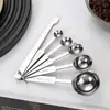 Juego de Cucharas Medidoras de Acero Inoxidable para Repostería, Condimentos, Cocina, Granos de Café con Báscula, Cuchara Medidora, Cuchara Medidora