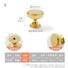 Puxador de Gaveta Moderno Minimalista Dourado, Puxador de Porta de Guarda-Roupa de Alto Padrão Galvanizado Estilo Francês, Maçaneta Redonda de Furo Único Estilo Nórdico de Luxo Leve