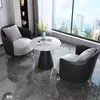 Simples e leve luxo sofá único mesa de centro combinação lazer hotel recepção vendas escritório negociação mesa e cadeira salão beleza recepção