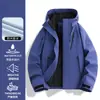 Jaqueta à prova de vento e à prova d'água estilo Luo Tu para mulheres, nova coleção outono e inverno, jaqueta outdoor três em um para tamanhos pequenos, adequada para caminhada