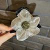 Advanced Sense Mesh Strass Girassol Grab Clip Temperamento Feminino Meio Cabelo Flor Hairpin Back Hair Shark Clip